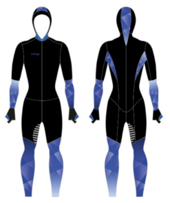 Edge Speedskating Suit, Blue Triangles