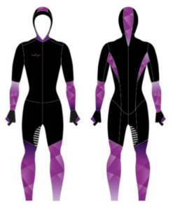 Edge Speedskating Suit, Violet Triangles