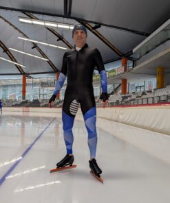 Alternative view of Edge Speedskating Suit, Blue Triangles
